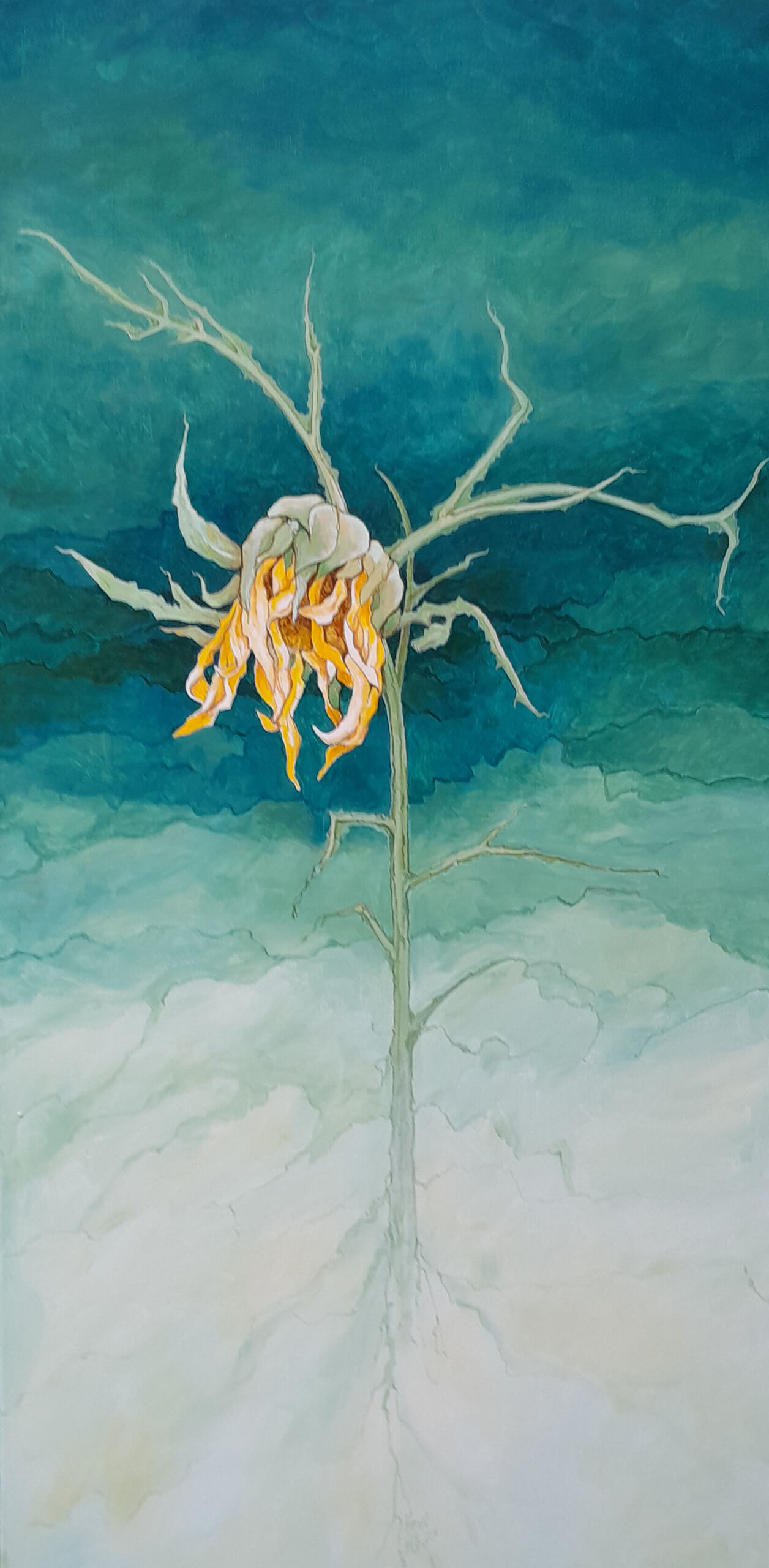  acryl - sjoch de blom grien 