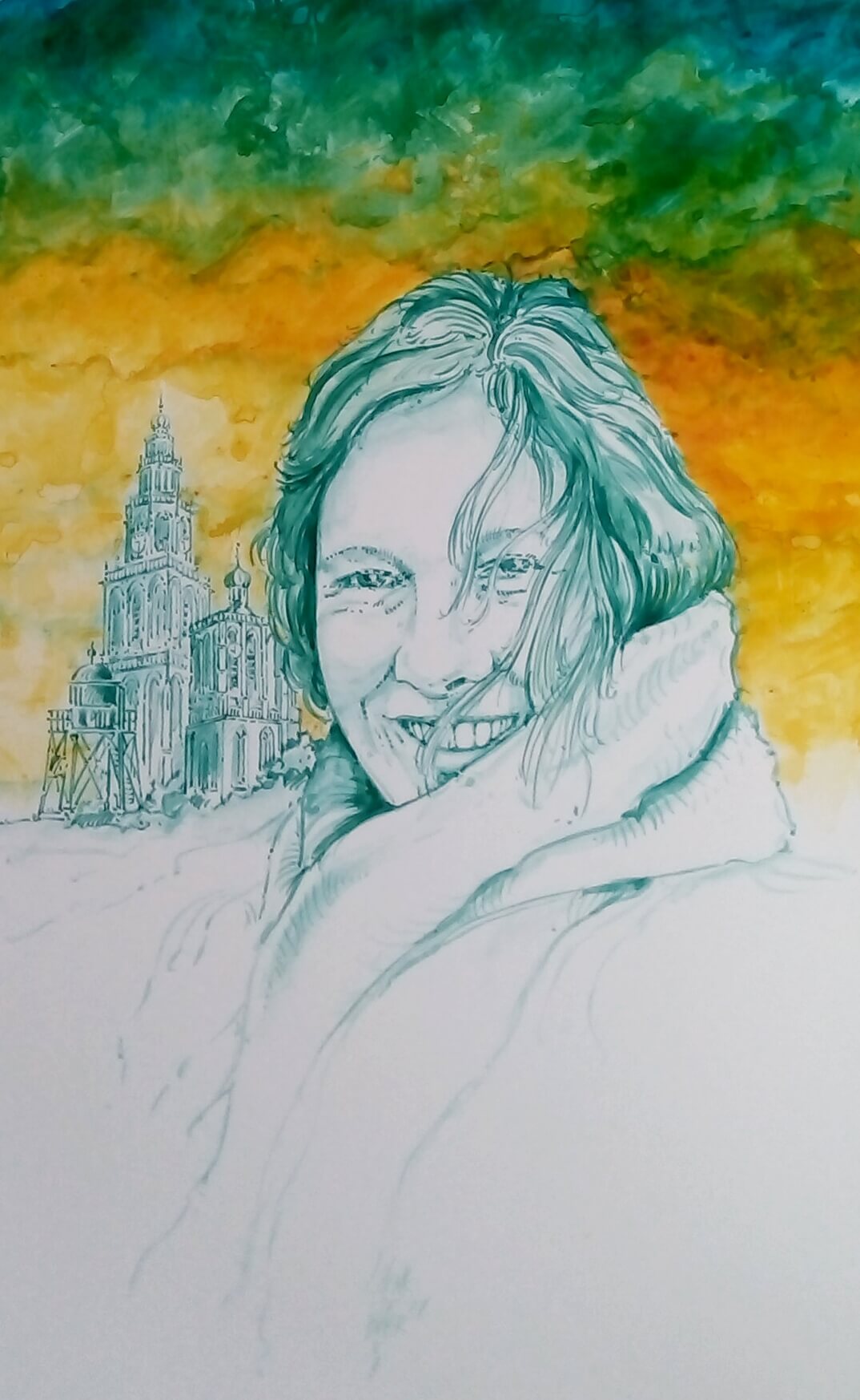  tekening - portret - inkt 