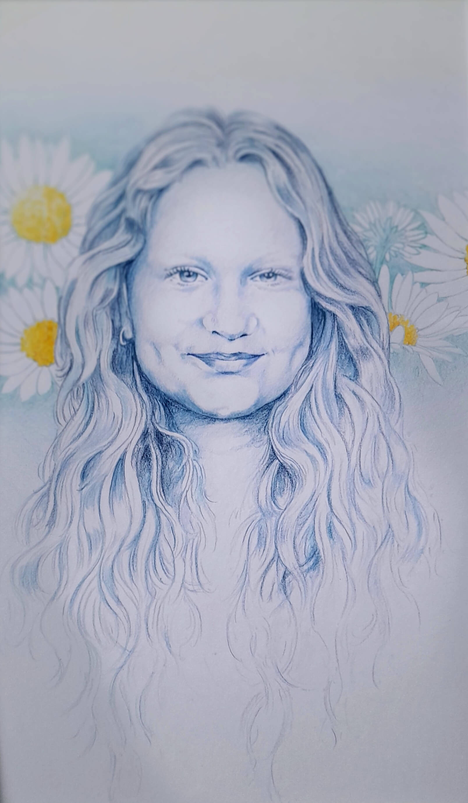  tekening - portret - kleurpotlead 